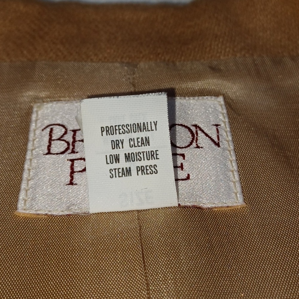 VTG Bretton Place Blazer Womens 8 Camel 100% Wool USA Academia Preppy Classic - Picture 6 of 12